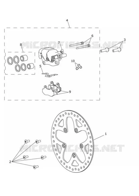 REAR BRAKE CALIPER & DISC Triumph MOTO Tiger 1200 Tiger Explorer XR  Tiger Explorer XR