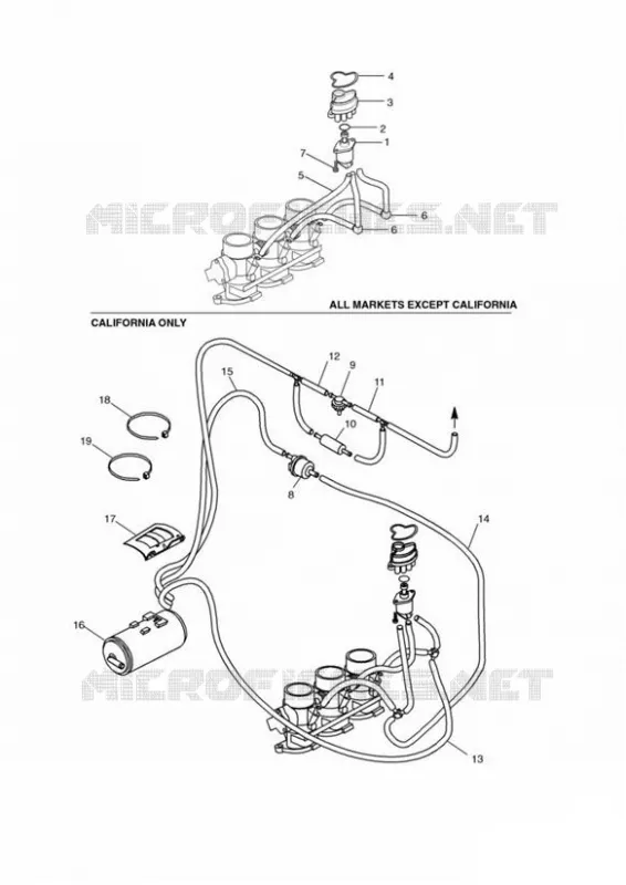 EVAPORATIVE LOSS EQUIPMENT FROM ENGINE NO 92746 Triumph MOTO Daytona Daytona-others DAYTONA T595/955i  DAYTONA T595/955i