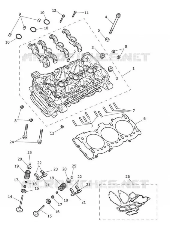 CILINDER HEAD & VALVES Triumph MOTO Tiger 1200 Tiger 1200 Rally Pro  Tiger 1200 Rally Pro