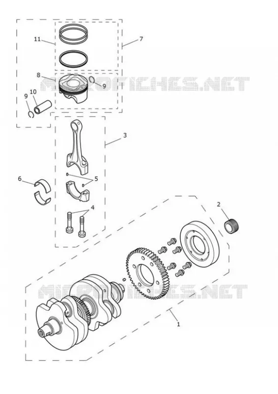 CRANKSHAFT - CONNECTING RODS & PISTONS Triumph MOTO Bonneville Liquid-Cooled Bonneville T120 BLACK Euro 5  Bonneville T120 BLACK Euro 5