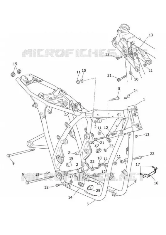 MAIN FRAME ASSEMBLY Triumph MOTO Bonneville Liquid-Cooled Bonneville T120 BLACK Euro 5  Bonneville T120 BLACK Euro 5
