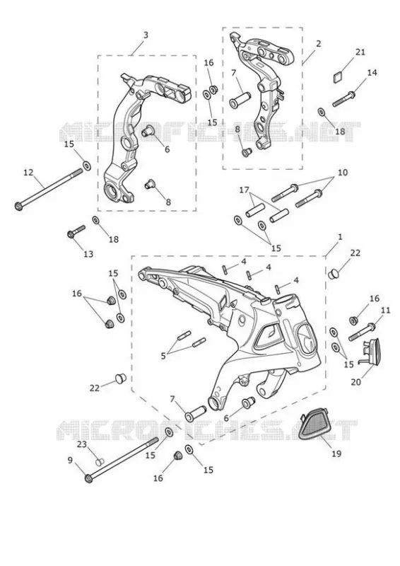 Main frame assembly for Triumph ROCKET 3 GT Black - Triumph
