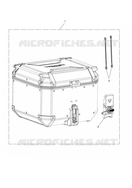 TOP BOX - ALUMINIUM - BLACK Triumph MOTO Tiger 900 Tiger 900 Rally Pro  Tiger 900 Rally Pro