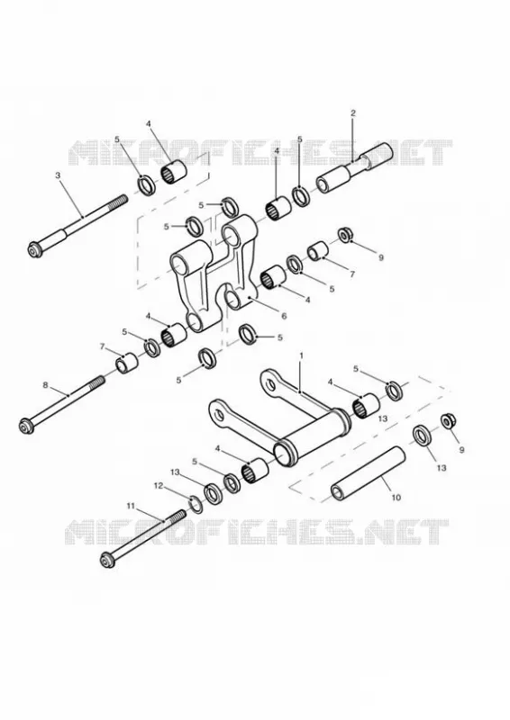 Rear suspension linkage single sided swingarm single sided