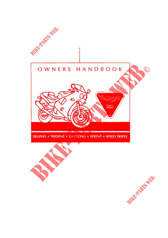 OWNERS HANDBOOK FROM 16922 UP TO 29155 for Triumph DAYTONA 1200, 900 & SUPER III