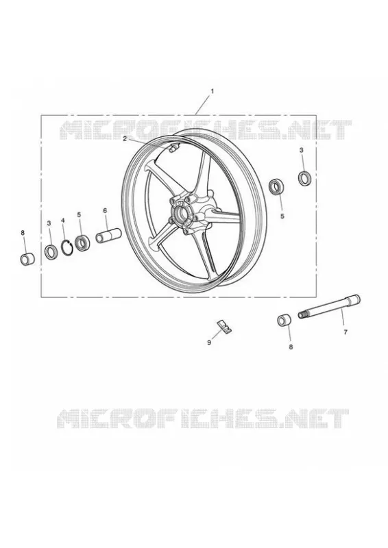 FRONT WHEEL Triumph MOTO Daytona Daytona-675 DAYTONA 675, 675R & SE  DAYTONA 675, 675R & SE