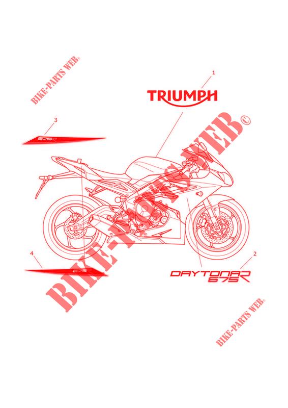 DECALS for Triumph DAYTONA 675 R
