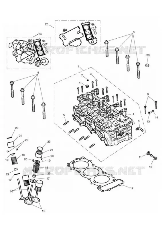 CILINDER HEAD & VALVES Triumph MOTO Rocket III Rocket-III ROCKET III TOURING  ROCKET III TOURING