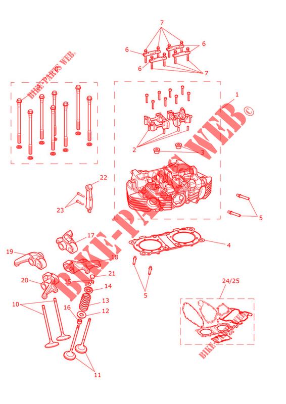 CILINDER HEAD & VALVES for Triumph SCRAMBLER 1200 XC