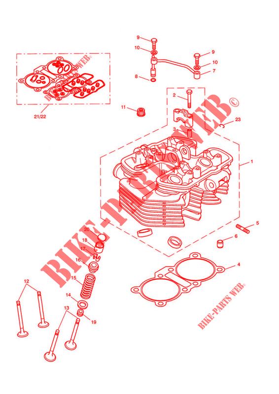 CILINDER HEAD AND VALVES for Triumph AMERICA CARBS