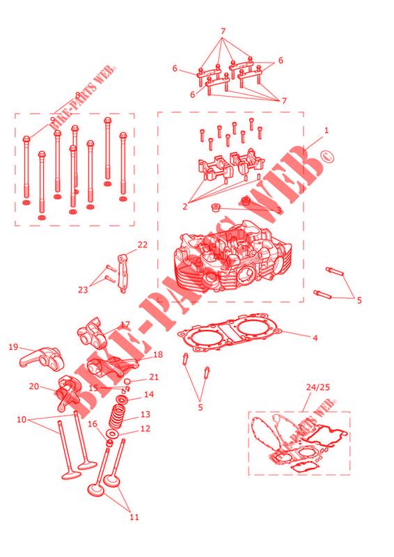 CILINDER HEAD & VALVES for Triumph SCRAMBLER 1200 XE