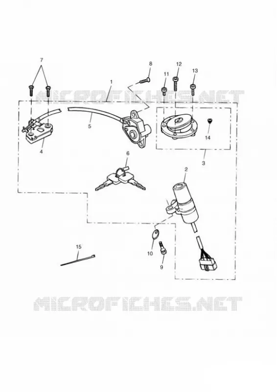 IGNITION SWITCH & LOCK SET Triumph MOTO Speed Speed-Four SPEED FOUR  SPEED FOUR