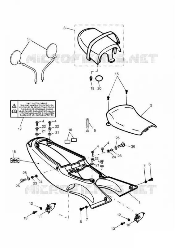 BODYWORK - SIDE PANELS Triumph MOTO Speed Speed-Triple SPEED TRIPLE 885 & 955 EFI  SPEED TRIPLE 885 & 955 EFI