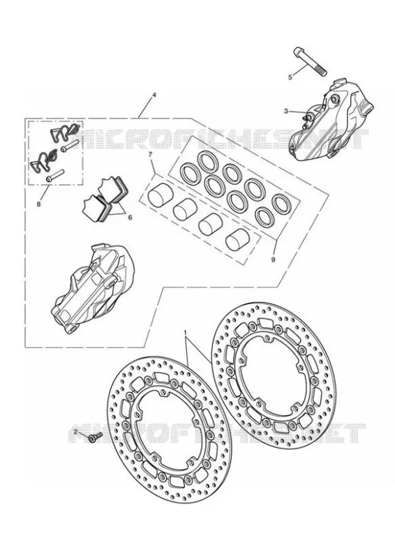 FRONT BRAKE CALIPER & DISCS Triumph MOTO Speed Speed-Triple SPEED TRIPLE  SPEED TRIPLE