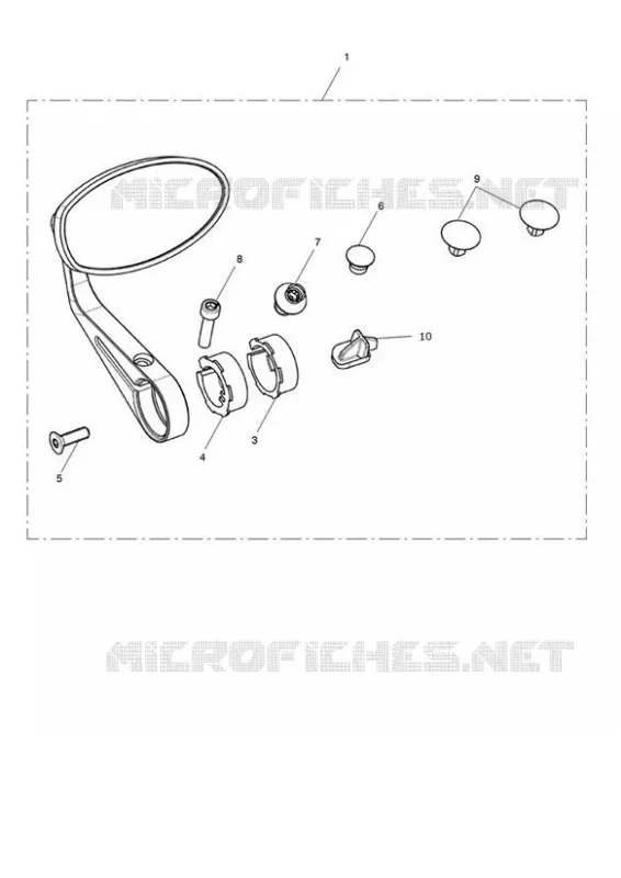 MIRROR BAR END CLEAR Triumph MOTO Speed Speed-Triple SPEED TRIPLE S  SPEED TRIPLE S