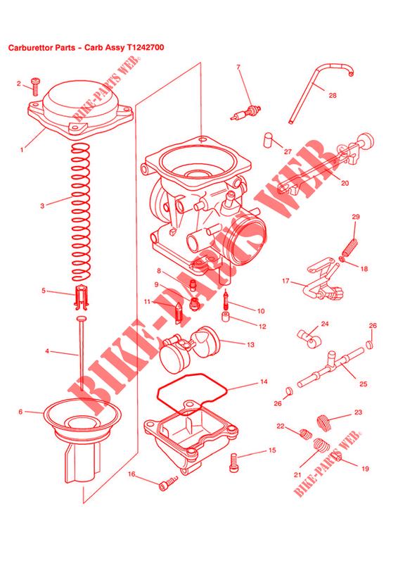 CARBURETTOR PARTS (CARB ASSEMBLY T1240932   T1240640. (30657 TO 62392)) for Triumph SPEEDMASTER CARBS