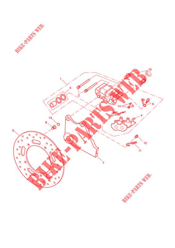 REAR BRAKE CALIPER & DISC for Triumph SPEEDMASTER EFI