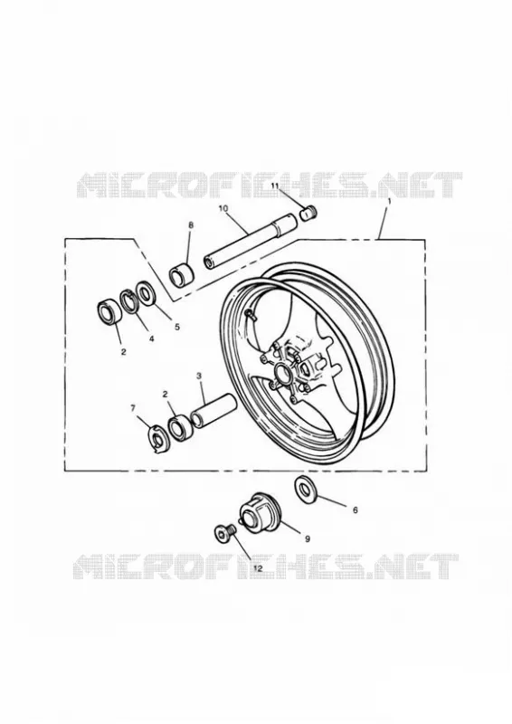 FRONT WHEEL FROM 16922 Triumph MOTO Sprint Sprint-carbs SPRINT Carburetor  SPRINT Carburetor