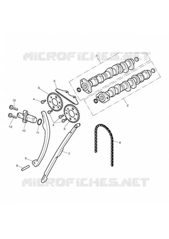 CAMSHAFT & CAMSHAFT DRIVE – FROM ENGINE NO 503519 TO ENGINE NO 508231 Triumph MOTO Street Triple 675 STREET TRIPLE 675  STREET TRIPLE 675