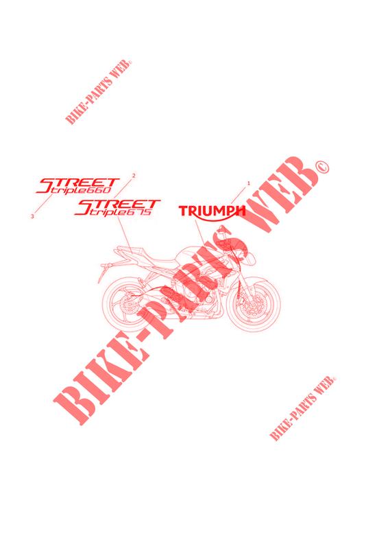 DECALS for Triumph STREET TRIPLE 675 2013 -