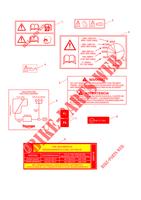 WARNING LABELS for Triumph STREET TRIPLE 675 R 2013 - 2016