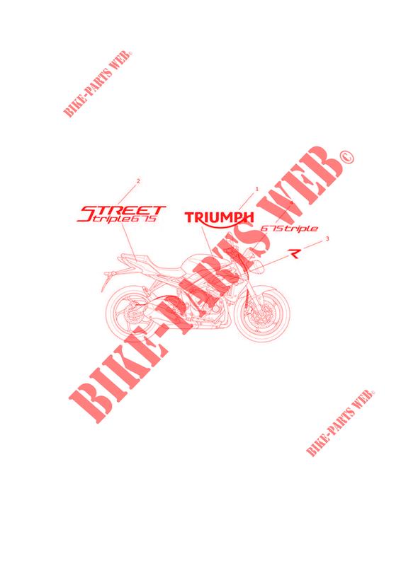 DECALS for Triumph STREET TRIPLE 675 R 2013 - 2016