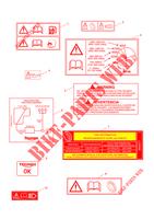 WARNING LABELS for Triumph STREET TRIPLE 765 RS 2017 - 2019