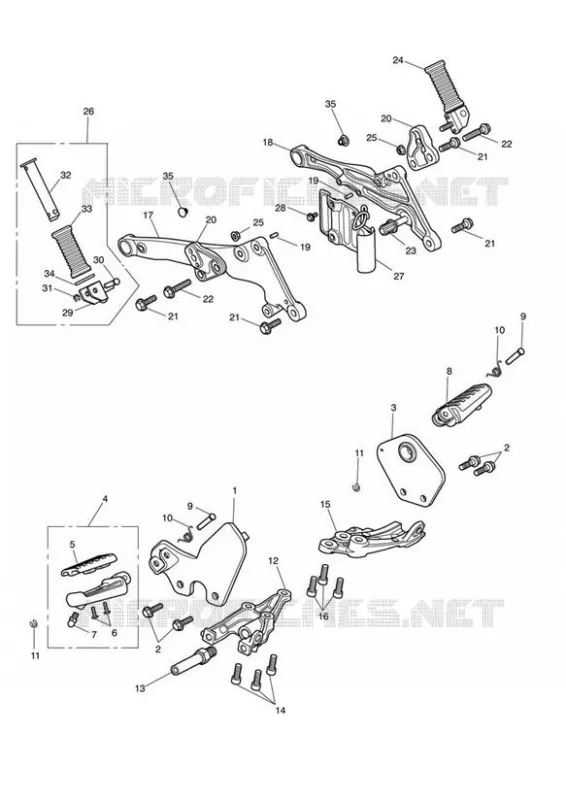 FOOTRESTS & MOUNTINGS Triumph MOTO Thunderbird 1600~1700 THUNDERBIRD STORM  THUNDERBIRD STORM
