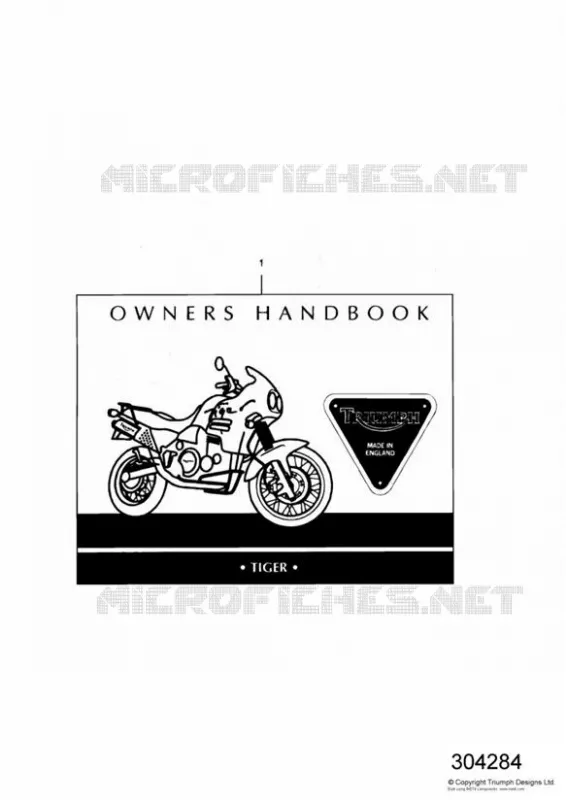 OWNERS HANDBOOK FROM 16922 UP TO 29155 Triumph MOTO Tiger 885 TIGER 885 Carburetor  TIGER 885 Carburetor