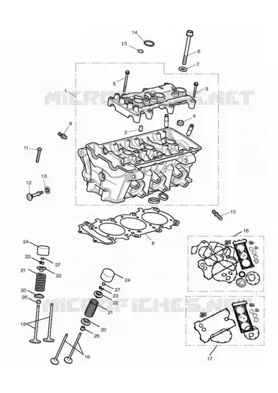 CILINDER HEAD & VALVES Triumph MOTO Tiger 800 Tiger 800 XCA  Tiger 800 XCA