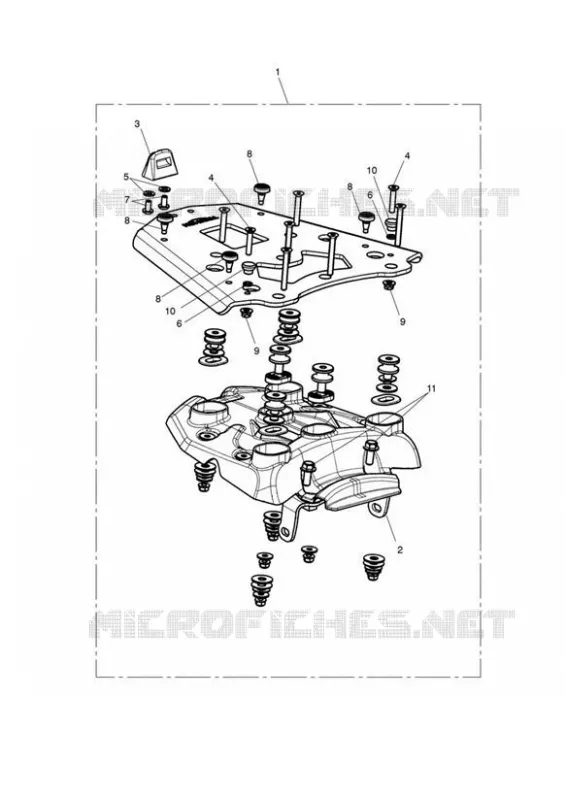 SLIDING CARRIAGE ASSEMBLY - EXPEDITION Triumph MOTO Tiger 800 Tiger 800 XRT  Tiger 800 XRT