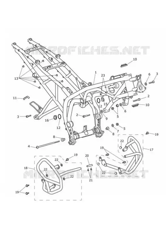 Main frame & fittings for Triumph Tiger 800 XCA - Triumph